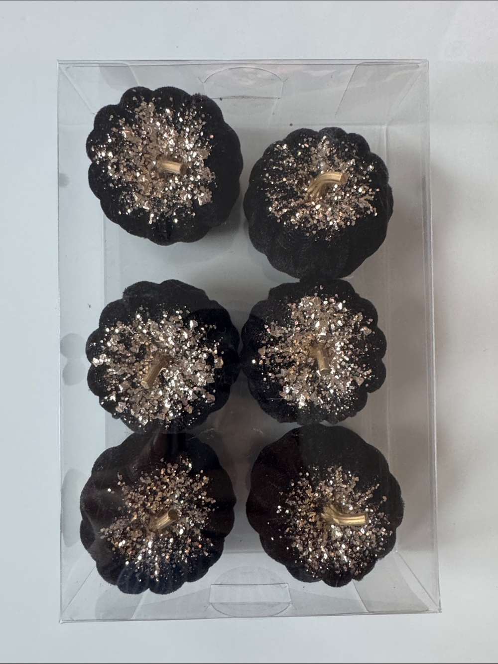 NWT! NWT! black glitter pumpkin bowl filler or accent